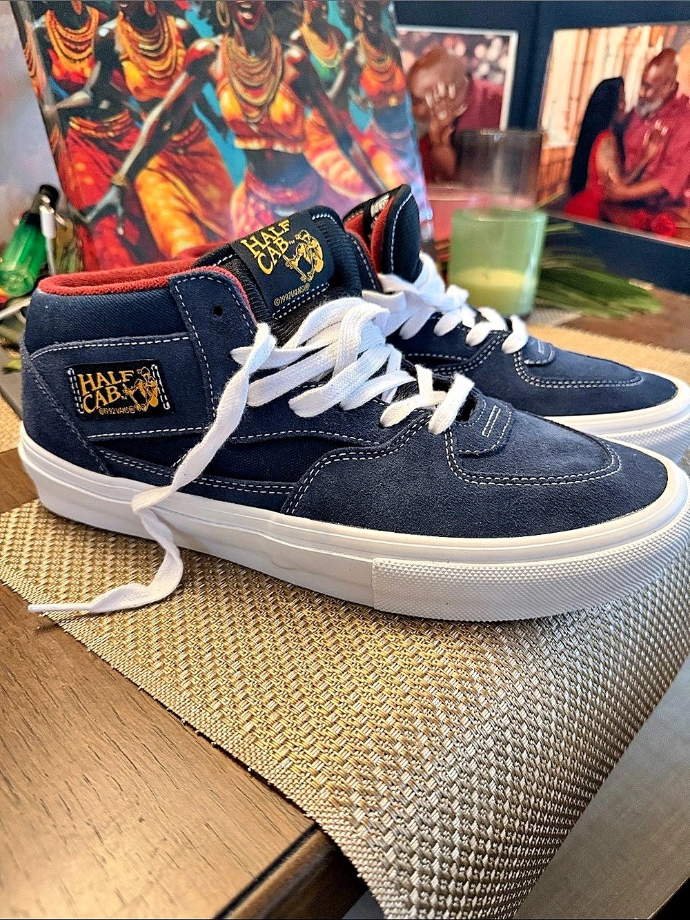Vans Skate Half Cab High-Top Sneakers Blue & Red US 9